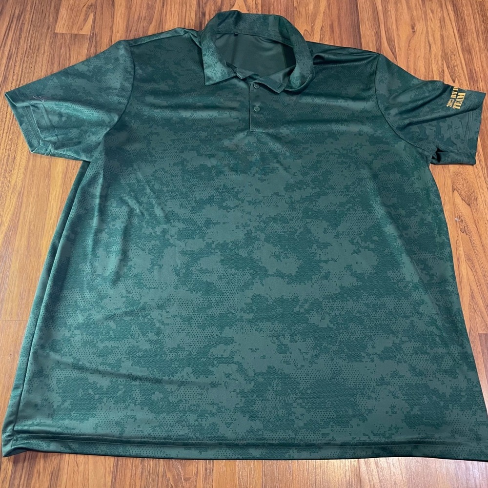 Adidas 2023 Ryder Cup Team Army Polo Shirt Mens 2XL Green Digital Camo Golf Top
